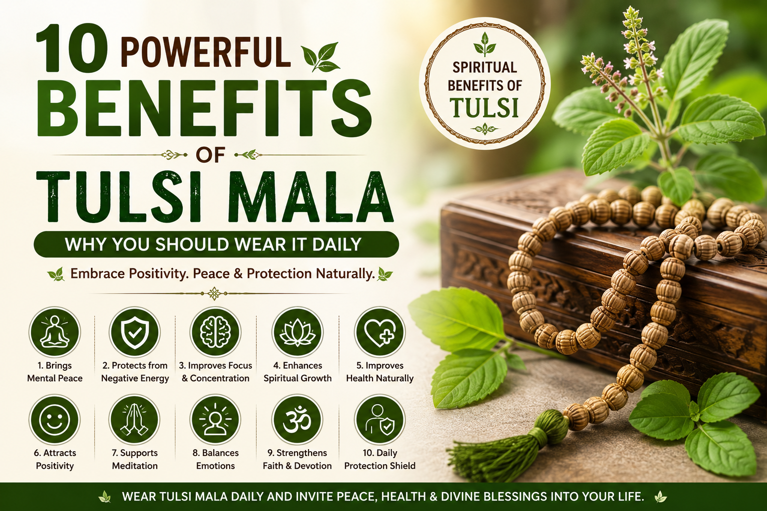 10 Powerful Benefits of Tulsi Mala – Why You Should Wear It Daily