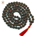 Original 5 Mukhi Black Rudraksha Mala Online (108 Beads 8.5MM Certified).