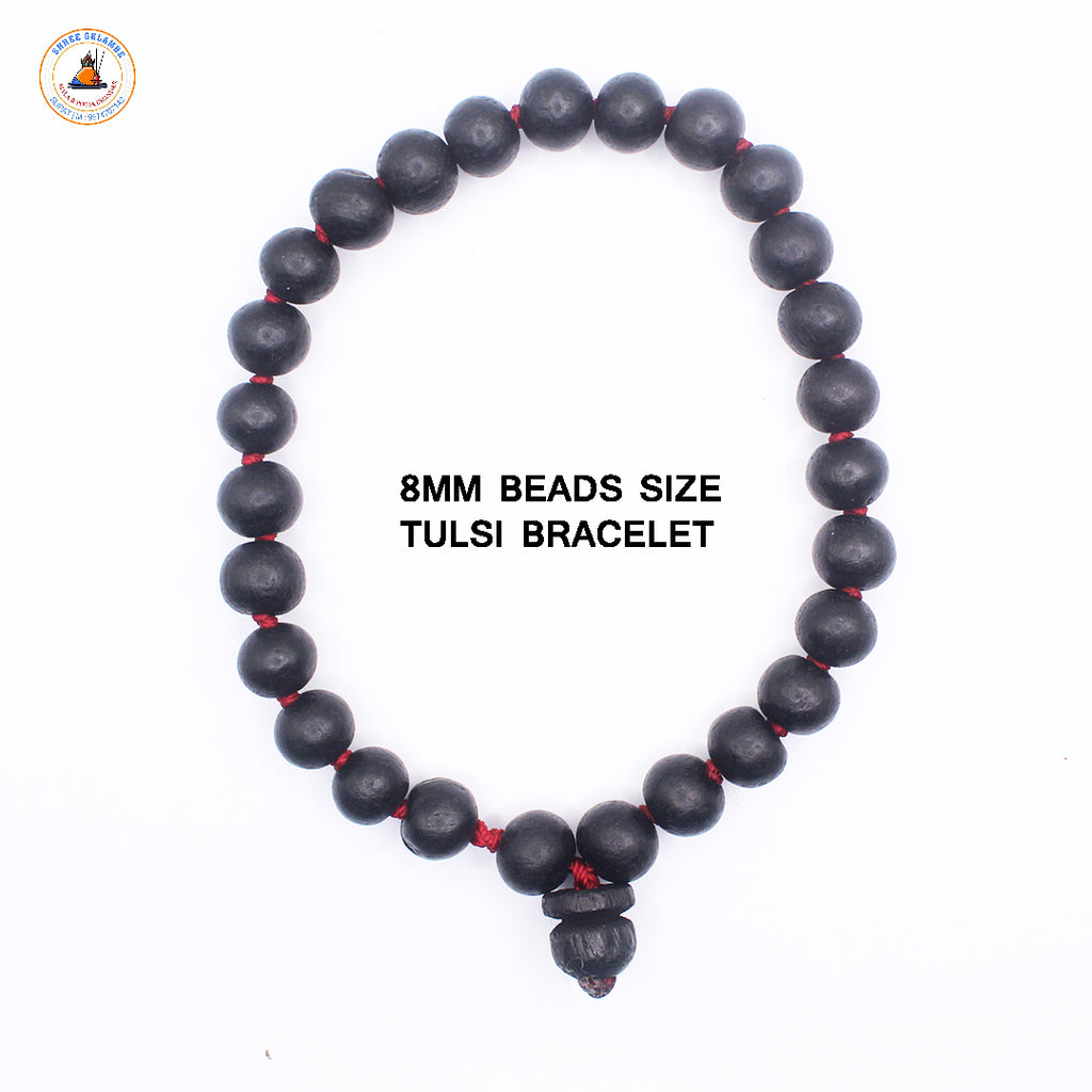 Original Black Tulsi Berakho Bracelet Online (8MM Spiritual Wrist Mala).