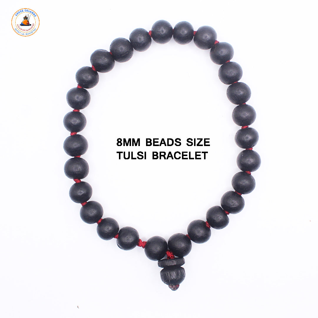 Original Black Tulsi Berakho Bracelet Online (8MM Spiritual Wrist Mala).
