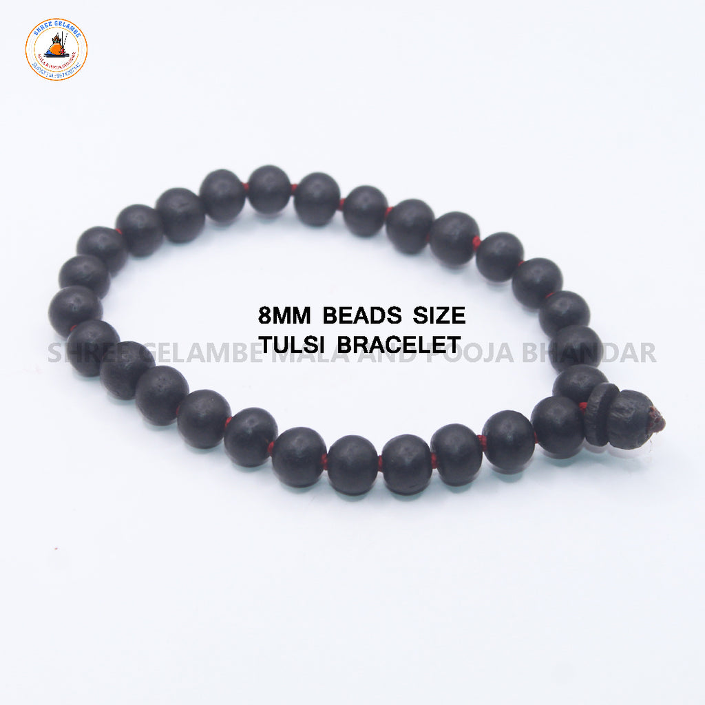 Original Black Tulsi Berakho Bracelet Online (8MM Spiritual Wrist Mala).