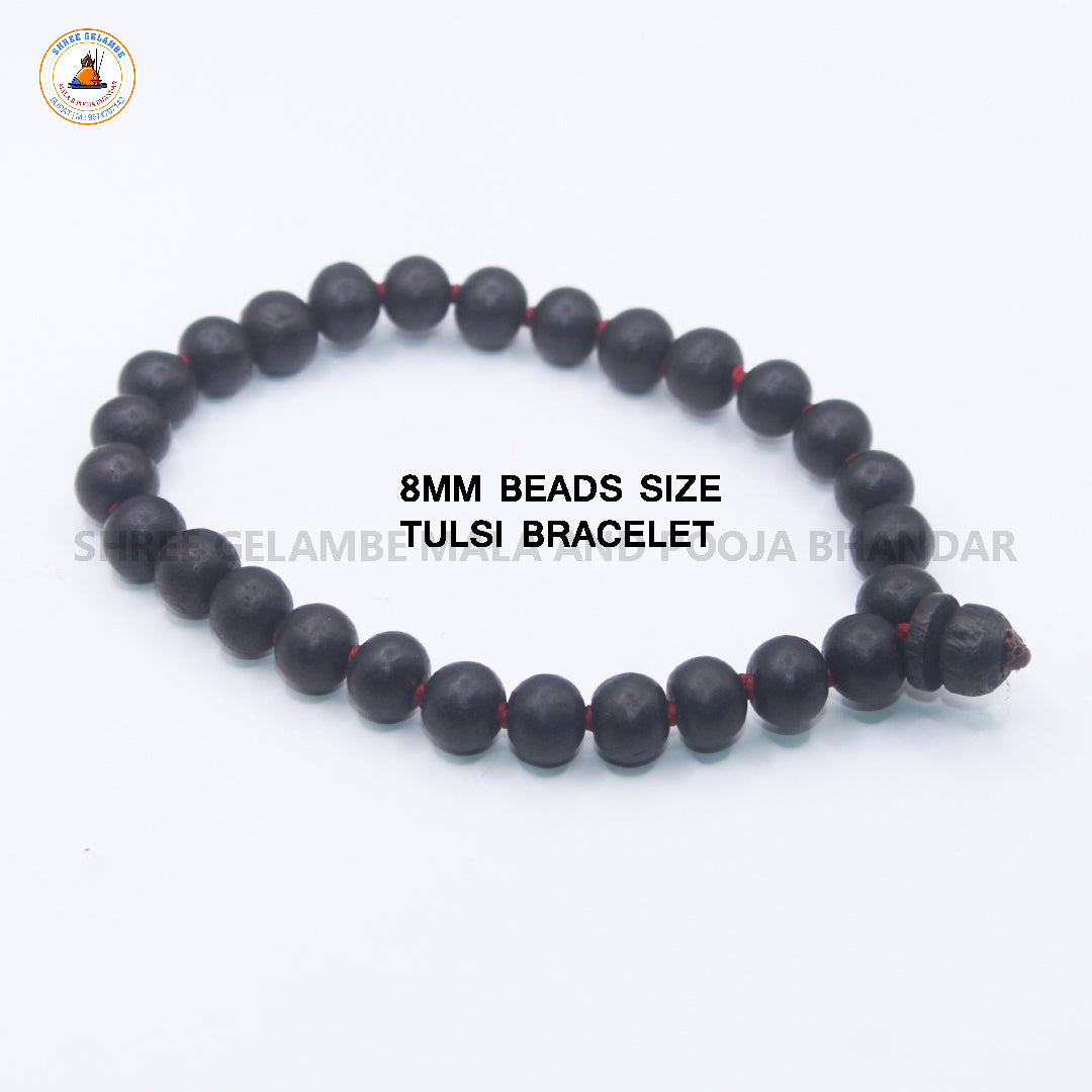 Original Black Tulsi Berakho Bracelet Online (8MM Spiritual Wrist Mala).
