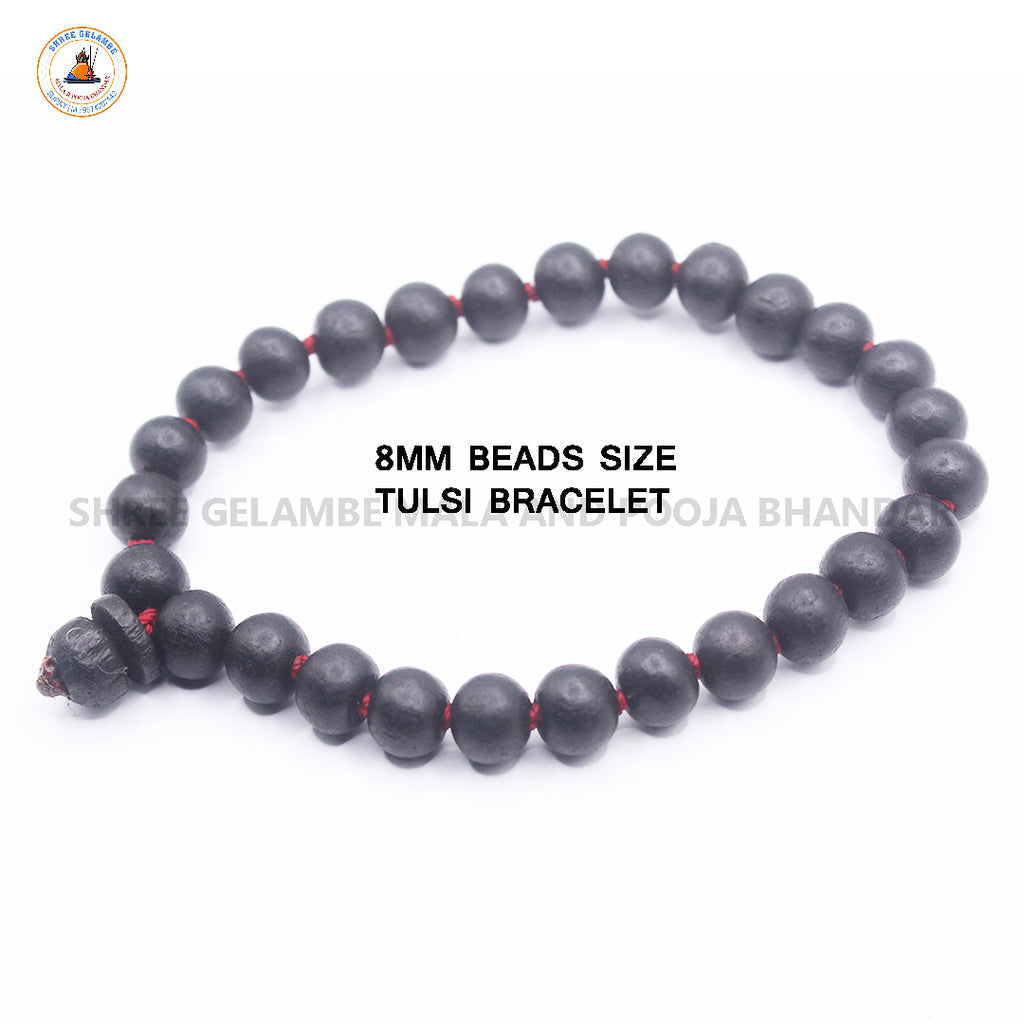 Original Black Tulsi Berakho Bracelet Online (8MM Spiritual Wrist Mala).