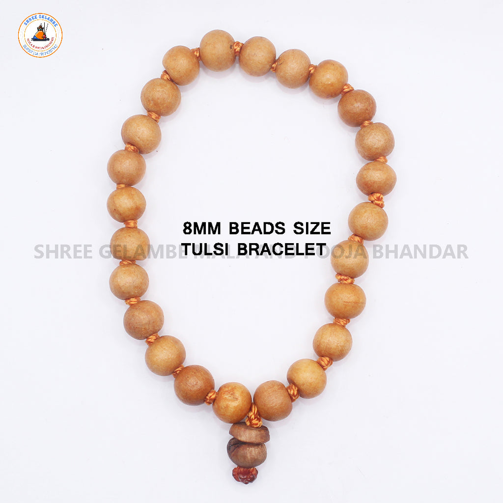 Original Brown Tulsi Berakho Bracelet Online (8MM Spiritual Wrist Mala).