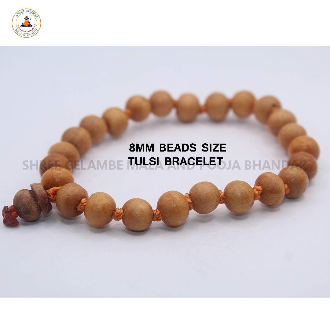 Original Brown Tulsi Berakho Bracelet Online (8MM Spiritual Wrist Mala).