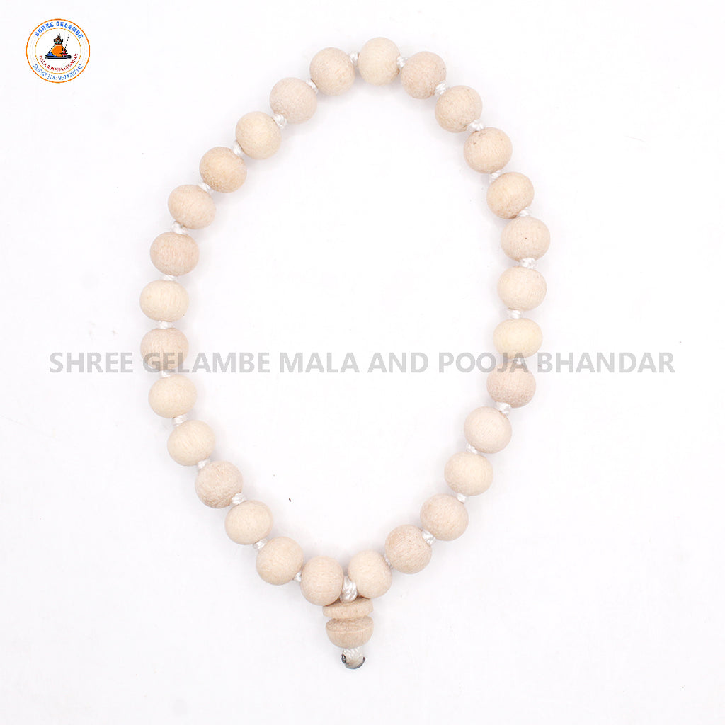 Original White Tulsi Berakho Bracelet Online (8MM Spiritual Wrist Mala).