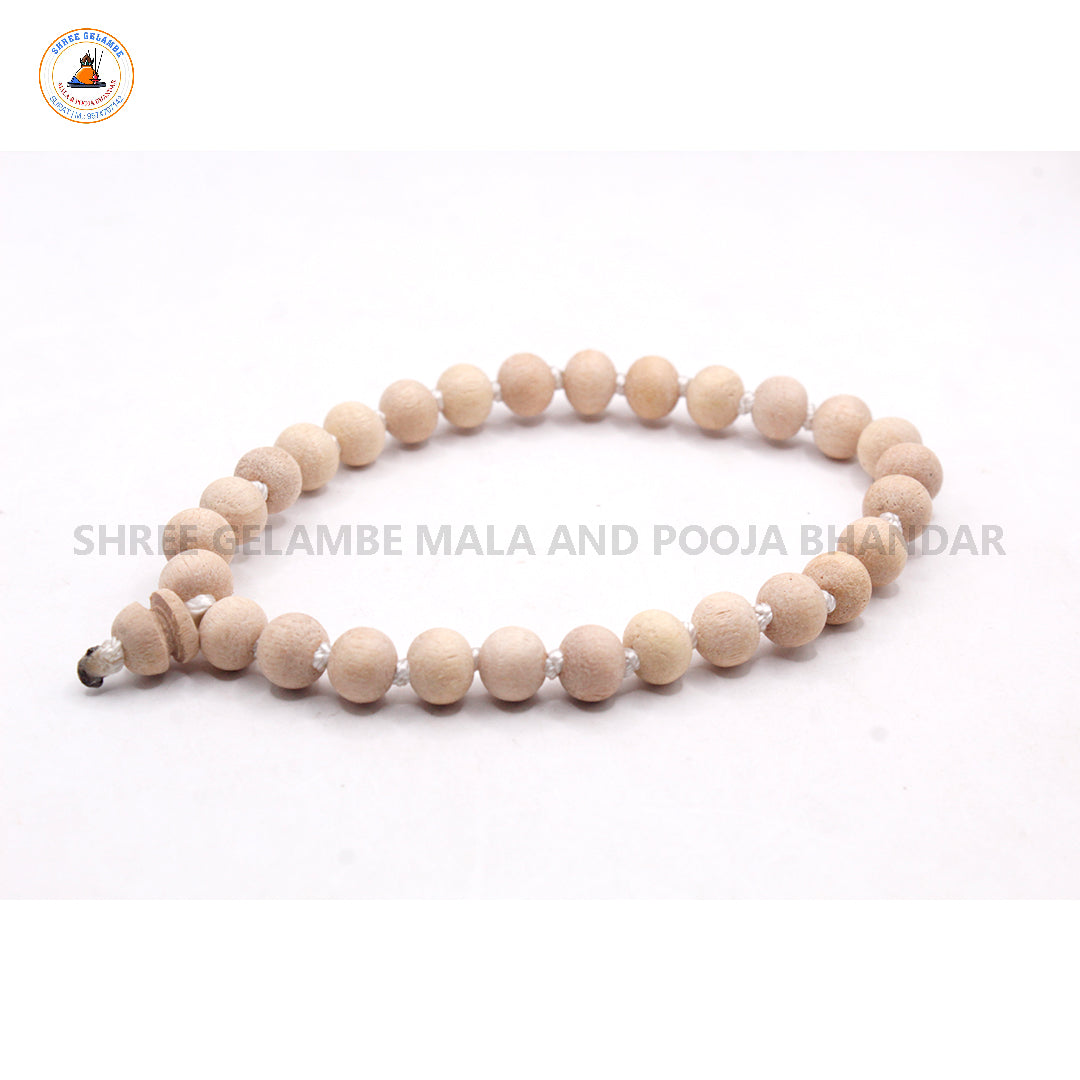 Original White Tulsi Berakho Bracelet Online (8MM Spiritual Wrist Mala).