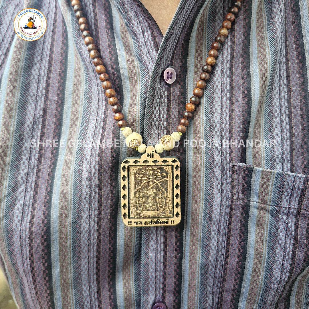 Jay Harsiddhi Mata Wooden Beads Tulsi Mala (108 Beads – 6mm)