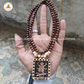 Original Mahakali Mata Wooden Pendant Tulsi Mala Online (108 Beads 6MM).