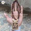 Original Momai Mata Wooden Pendant Tulsi Mala Online (108 Beads 6MM).
