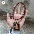 Original Pithad Mata Wooden Pendant Tulsi Mala Online (108 Beads 6MM).