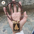 Original Sonal Mata Wooden Pendant Tulsi Mala Online (108 Beads 6MM).
